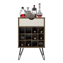 Catoosa Wooden Drinks Serving Trolley In Brown Oak