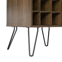 Catoosa Wooden Drinks Serving Trolley In Brown Oak