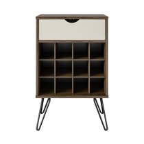 Catoosa Wooden Drinks Serving Trolley In Brown Oak