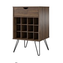 Catoosa Wooden Drinks Serving Trolley In Walnut