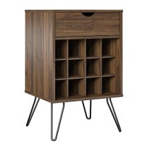 Catoosa Wooden Drinks Serving Trolley In Walnut