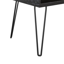 Anaheim Wooden TV Stand In Black Marble Effect