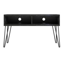 Anaheim Wooden TV Stand In Black Marble Effect