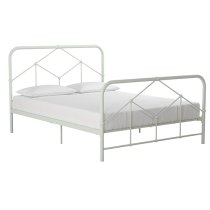 Felsic Metal King Size Bed In Dusty Green