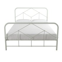 Felsic Metal King Size Bed In Dusty Green