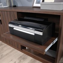 Elkton Wooden Laptop Desk With 1 Drawer In Spiced Mahogany