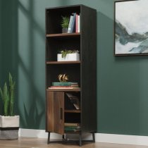 Canyon Lane Wooden Bookcase With 3 Shelves In Brew Oak