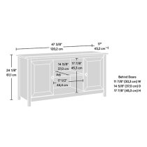 Batesville Wooden TV Stand With 2 Doors In Salt Oak