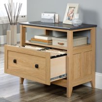 Home Wooden Filing Cabinet With 1 Drawer In Dover Oak