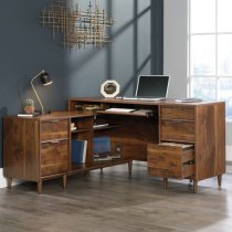 Clifton Place L-Shaped Computer Desk In Grand Walnut