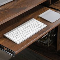 Clifton Place L-Shaped Computer Desk In Grand Walnut