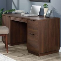 Elkton Wooden Laptop Desk With 2 Drawers In Spiced Mahogany