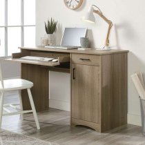 Exeter Wooden Laptop Desk With 1 Door In Summer Oak