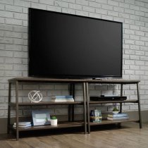 Indio Wooden TV Stand With 2 Shelves In Smoked Oak