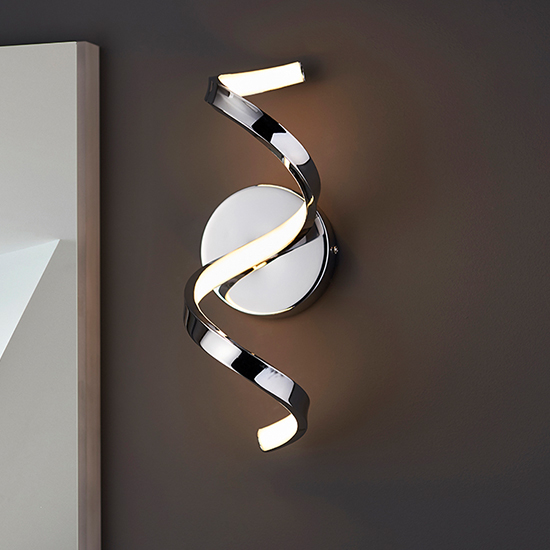 Astral LED Metal Wall Light In Chrome