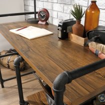 Iron Foundry Wooden Laptop Desk In Checked Oak