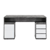 Florentine Wooden Computer Desk In Concrete Effect And Gloss White