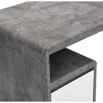 Florentine Wooden Computer Desk In Concrete Effect And Gloss White