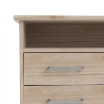 Frosk Wooden Computer Desk 1 Door 4 Drawers In Oak