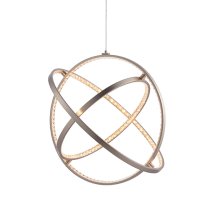 Eternity LED 3 Lights Triple Loop Pendant Light In Matt Nickel