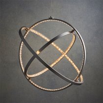 Eternity LED 3 Lights Triple Loop Pendant Light In Matt Nickel