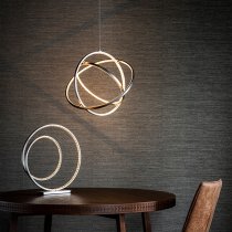 Eternity LED 3 Lights Triple Loop Pendant Light In Matt Nickel