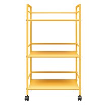 Caches Metal Rolling Drinks Trolley With 3 Shelves In Yellow