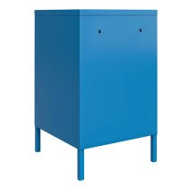 Cerritos Metal Side Table With 1 Door In Blue