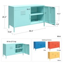 Cerritos Metal Storage Cabinet With 2 Doors In Blue