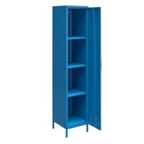 Cerritos Metal Wardrobe With 1 Door In Blue