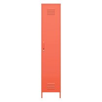 Caches Metal Locker Storage Cabinet With 1 Door In Orange