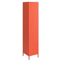 Caches Metal Locker Storage Cabinet With 1 Door In Orange