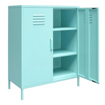 Caches Metal Locker Storage Cabinet With 2 Doors In Spearmint