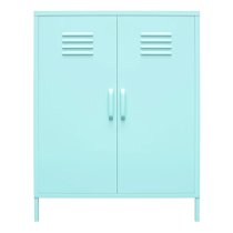 Caches Metal Locker Storage Cabinet With 2 Doors In Spearmint