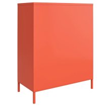 Cerritos Metal Narrow Storage Cabinet With 2 Doors In Orange