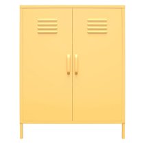 Caches Metal Locker Storage Cabinet With 2 Doors In Yellow