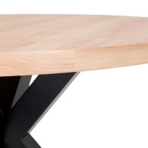 Bacca Round Wooden Dining Table In Oak