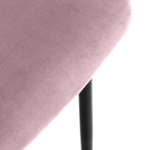 Daiva Dusky Pink Velvet Upholstered Dining Chairs In Pair