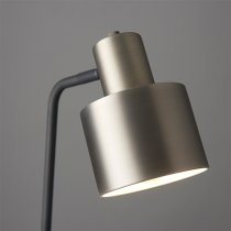 Mayfield Task Table Lamp In Brushed Silver And Matt Black