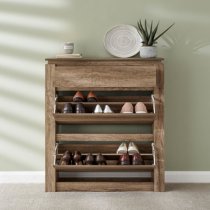 Camerton Wooden Shoe Storage Cabinet In Oak