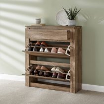 Camerton Wooden Shoe Storage Cabinet In Oak