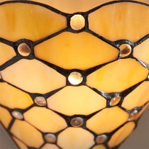 Pearl Tiffany Glass Wall Light In Matt Black