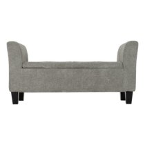 Alois Fabric Storage Ottoman In Dark Grey