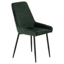 Avah Emerald Green Velvet Dining Chairs In Pair