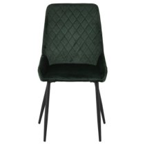 Avah Emerald Green Velvet Dining Chairs In Pair