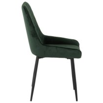 Avah Emerald Green Velvet Dining Chairs In Pair