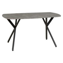 Alsip Concrete Effect Dining Table With 4 Lyster Grey Chairs