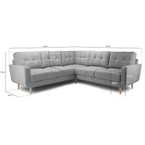 Altra Fabric Large Corner Sofa Suite In Grey