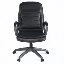 Mortlake Faux Leather Home And Office Chair In Black