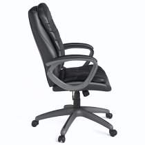 Mortlake Faux Leather Home And Office Chair In Black